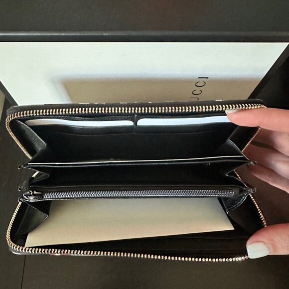 Gucci Tan Leather Betty Shanghai Zip Around Wallet - EUC - Picture 2 of 9